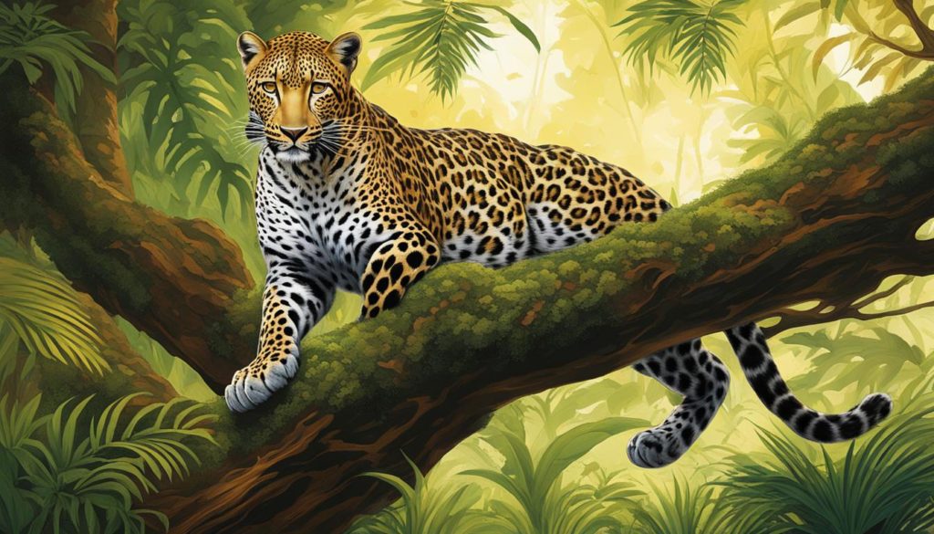 Eleganz des Krafttier Leopards
