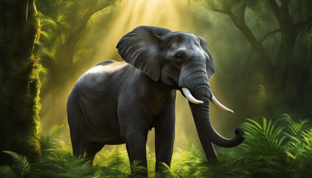 Krafttier Elefant finden