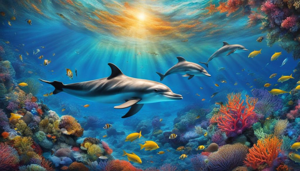 Verbindung zur Unterwasserwelt mit dem Krafttier Delfin