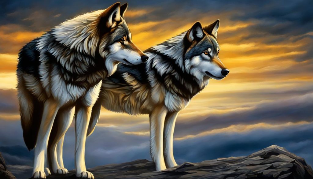 Wolf als Begleiter und Beschützer