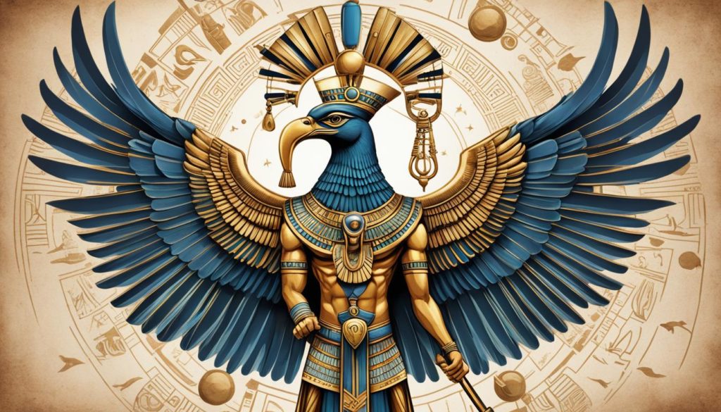 Ägyptische Darstellung des Gottes Horus