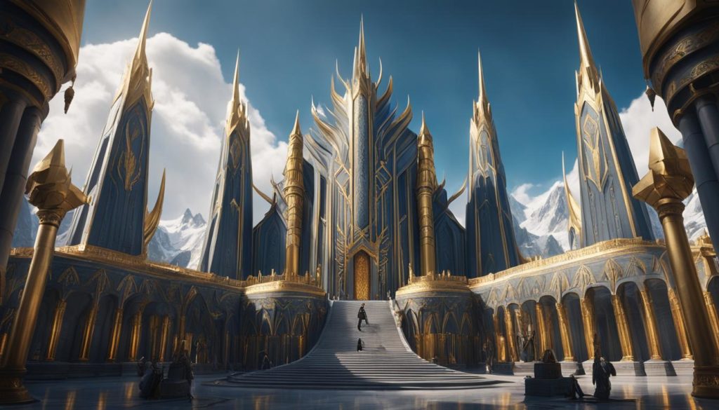 Die spektakuläre Architektur Valhallas in Asgard