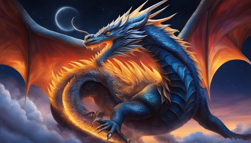 Mond-Neujahr Drachen Mythos