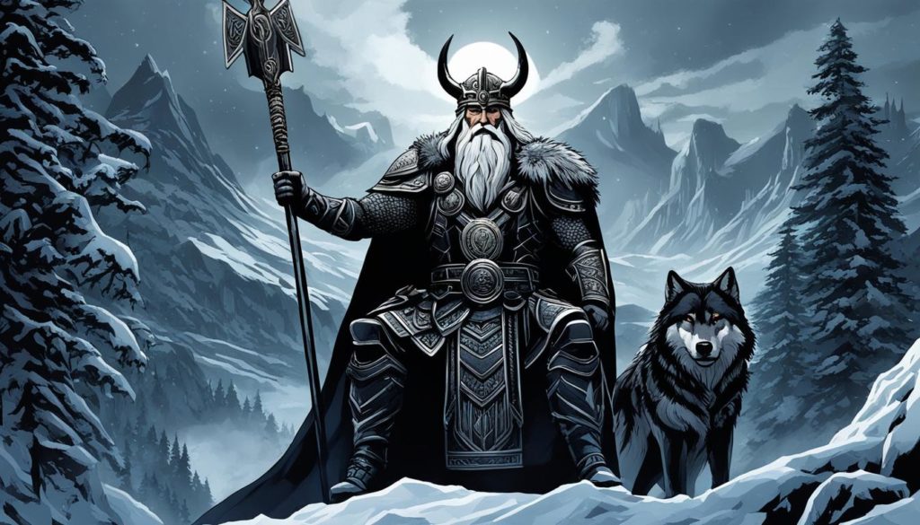 Odin und die Einherjer in Walhalla