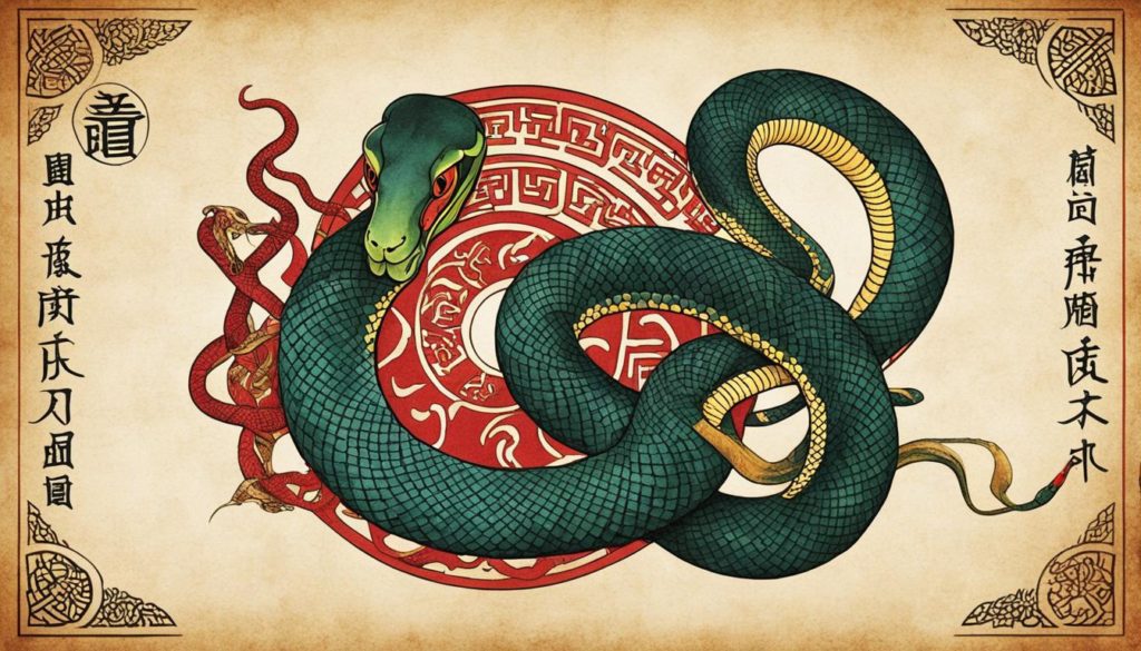 Schlange im chinesischen Tierkreiszeichen