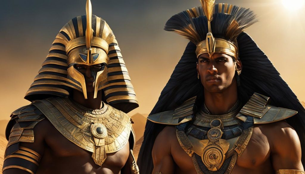 Seth und Horus, ägyptische Götter