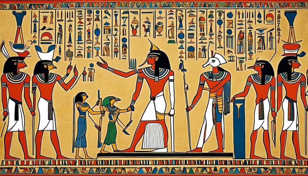ägyptisches Pantheon mit Horus