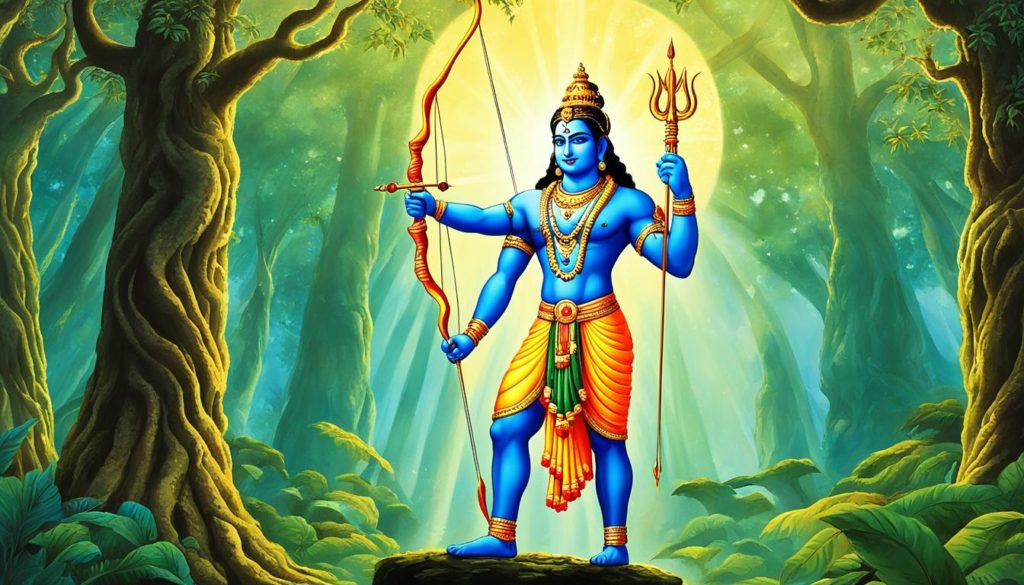 Die Darstellung von Rama als Inkarnation Vishnus