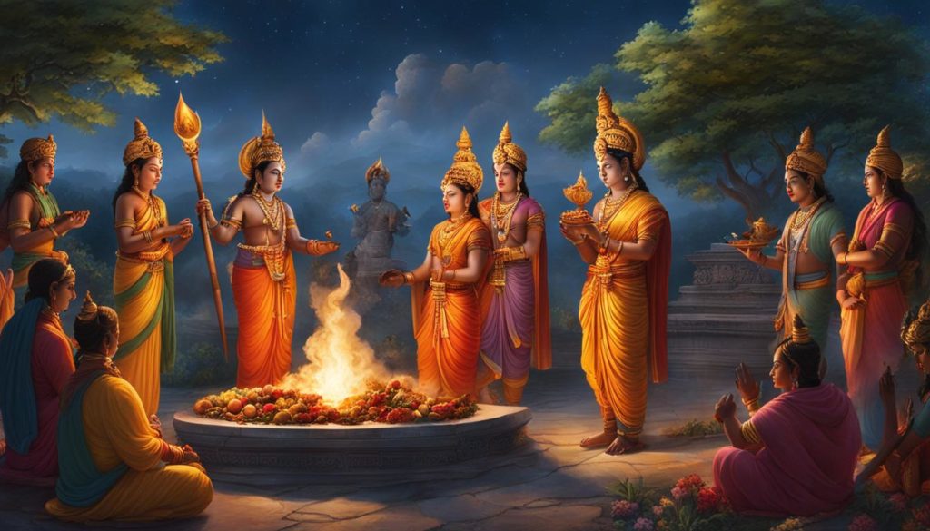 Hinduistische Zeremonie zu Ehren Indras