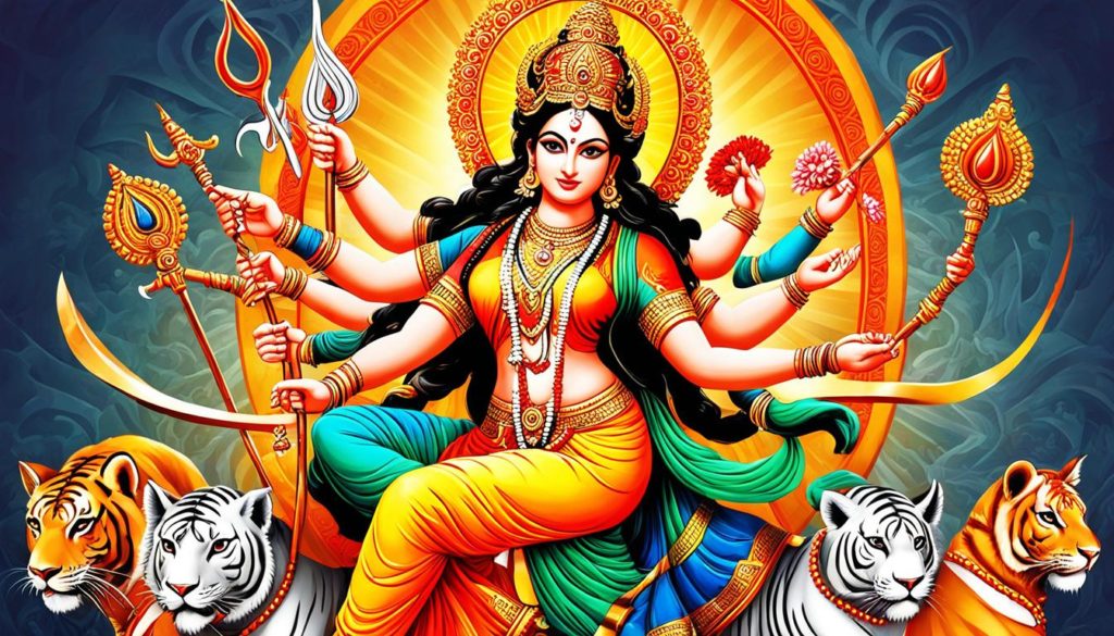 Verschiedene Aspekte der Göttin Durga