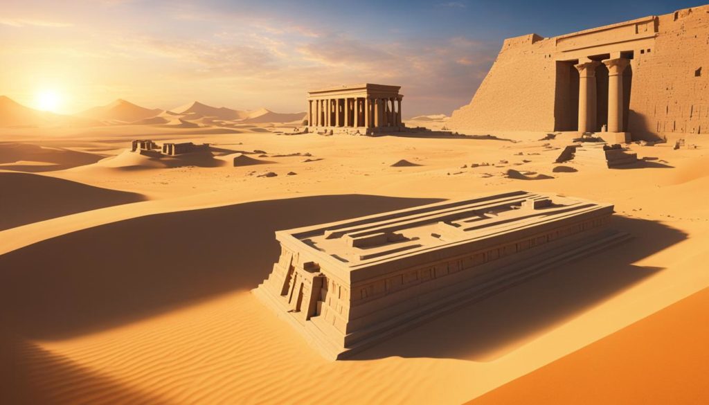 ägyptische Göttin Wadjet Tempel Ruinen