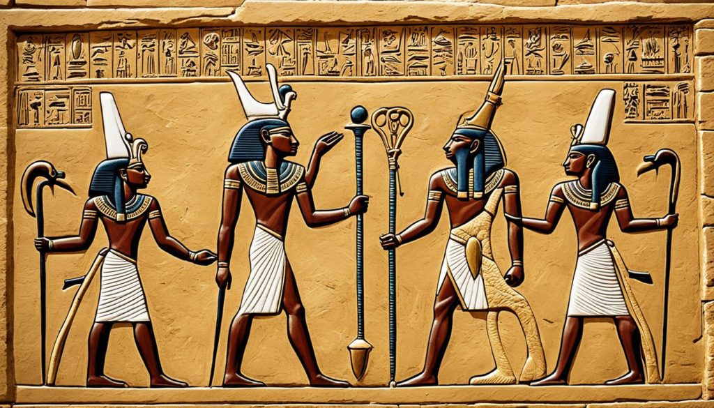 Altägyptisches Relief von Khnum