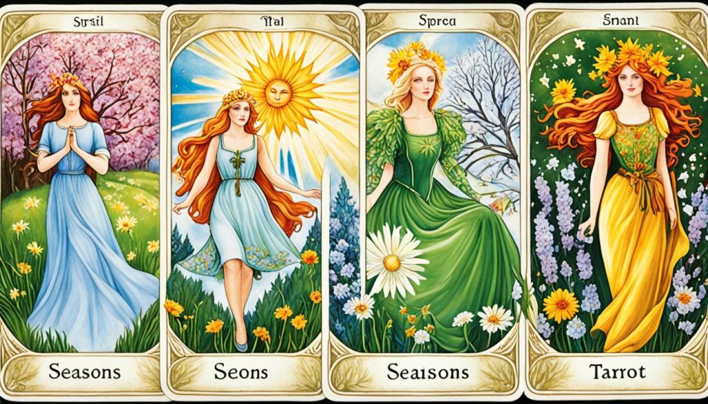 Tarotkarten und Jahreszeiten Symbolik