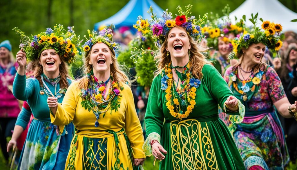 Kelten feiern Beltane mit Ritualpflanzen